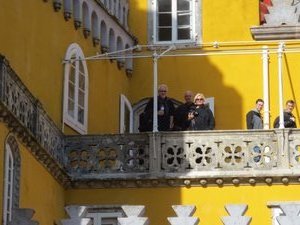 Lynda taking a photo of us on one of the many Pena Palace terraces