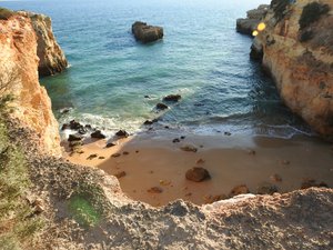 Amazing Algarve, Portugal cliffs a few steps from our resort