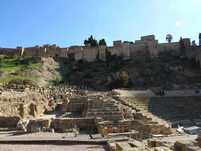 Roman ruins below the Malaga fortress
