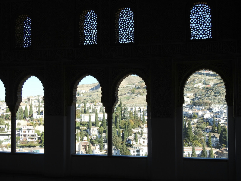 View through the palace windows