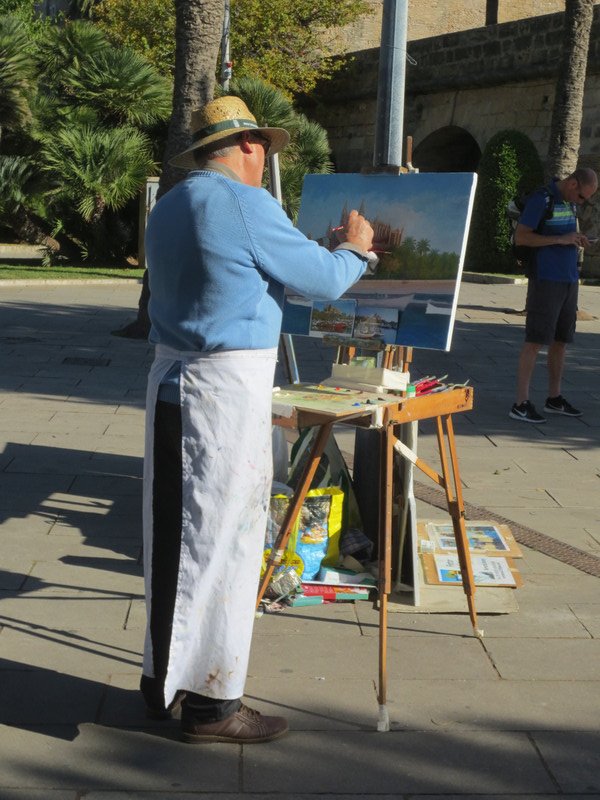 Artist near the cathedral