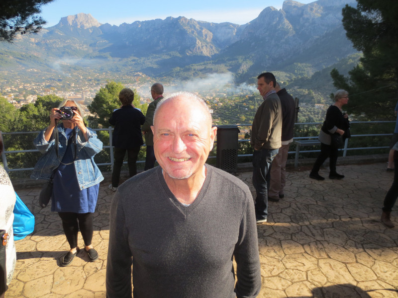 Viewpoint in the mountains on way to Soller...photo bomber?