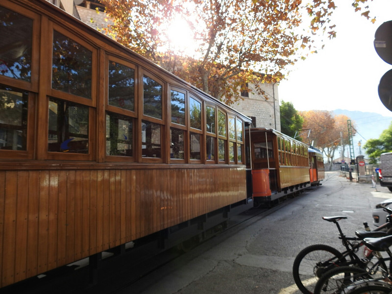 The vintage train known as the Ferrocarril de Soller
