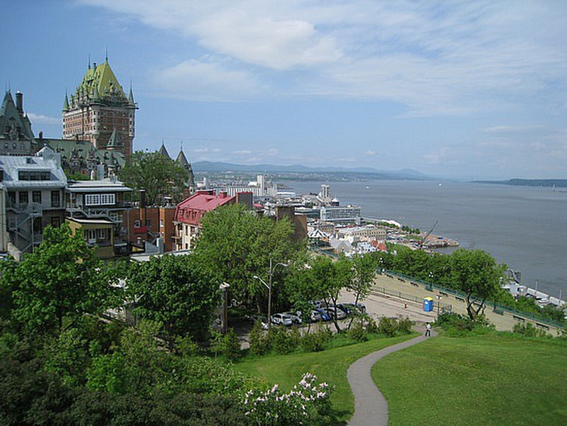 View from High Above Quebec City ...