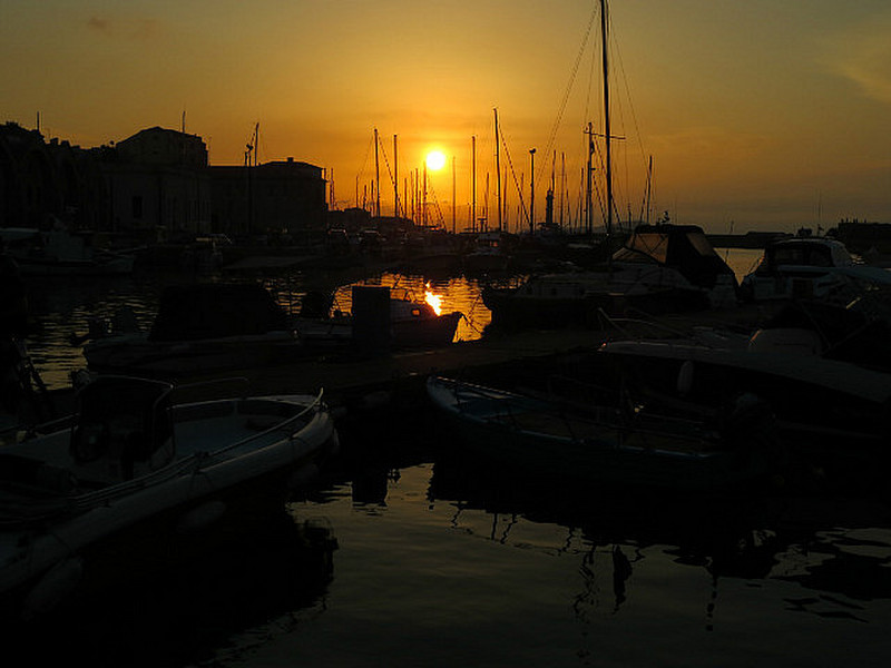 Sunset Over Chania&#39;s Harbour