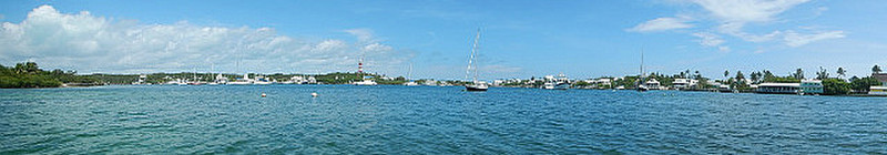 Panoramic shot of the harbour.