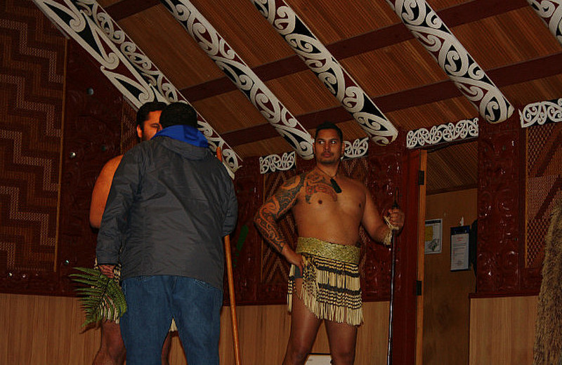 the chief greeting the Maori
