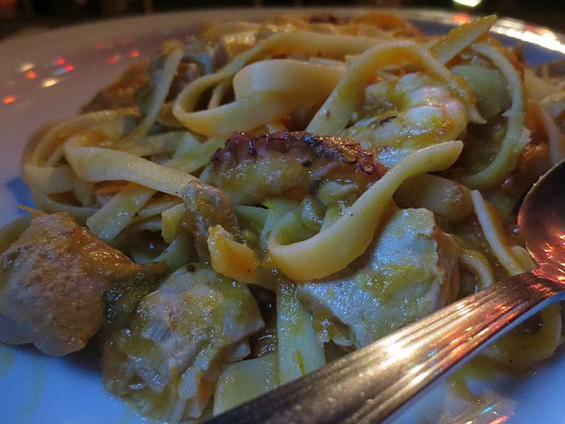 Pasta with Calamari, Shrimp, and Snapper ...