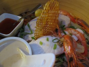 Steamed Fish, Scallops, Shrimp w/ Sesame Oil ...
