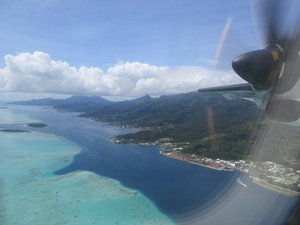 Flying Over French Polynesia
