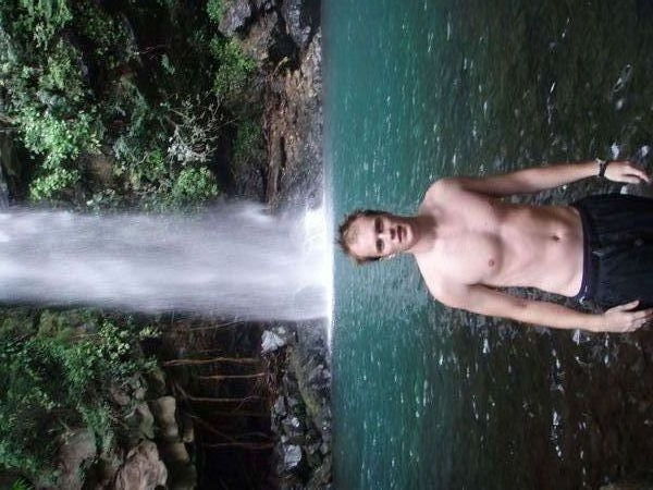 Payne at the waterfall