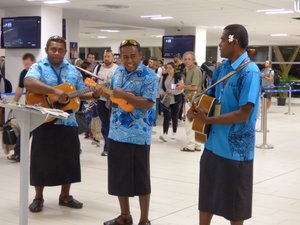 Fijian airport welcome
