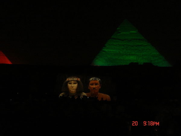 The Pyramids at Night