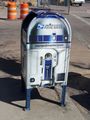 R2D2 post box, downtown Santa Fe