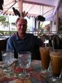 Paul at lunch (Thai iced coffee!)