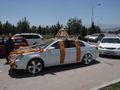 Car decorated for wedding