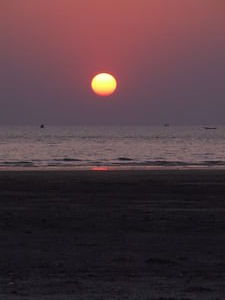 Sunset on Bay of Bengal