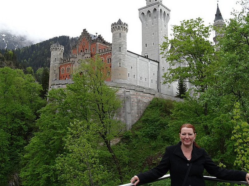 Kate outside Neuschwanstein Castle