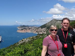 Jen and Pete, with Dubrovnik in the background