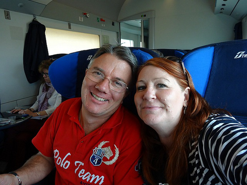 On the train, first class !