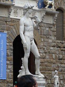 Fake statue of David