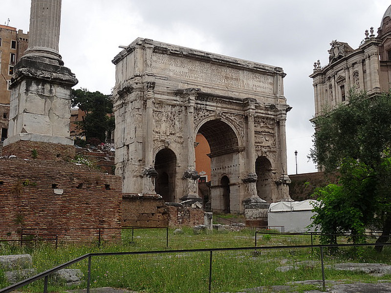 One of the arches in the Roman Forum