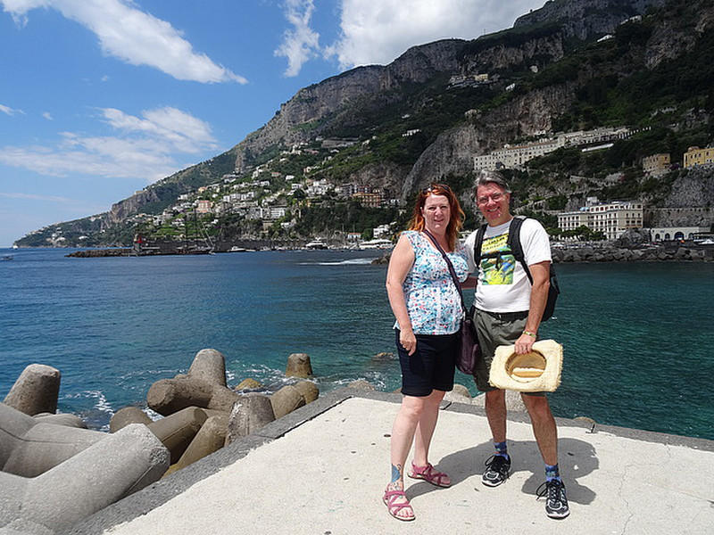 On the boardwalk at Amalfi