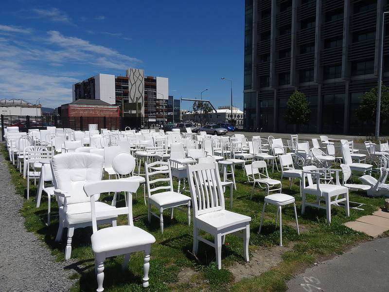 185 white chair memorial
