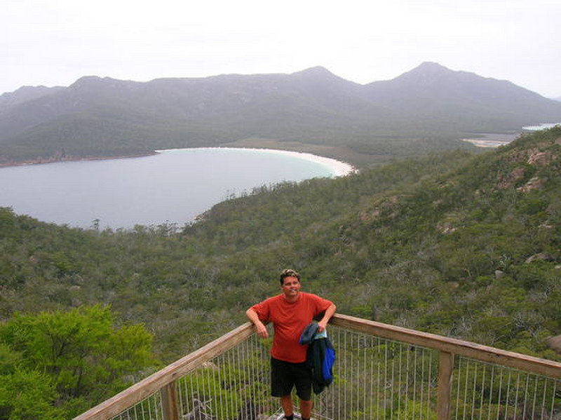 Darold at the lookout of Wineglass bay