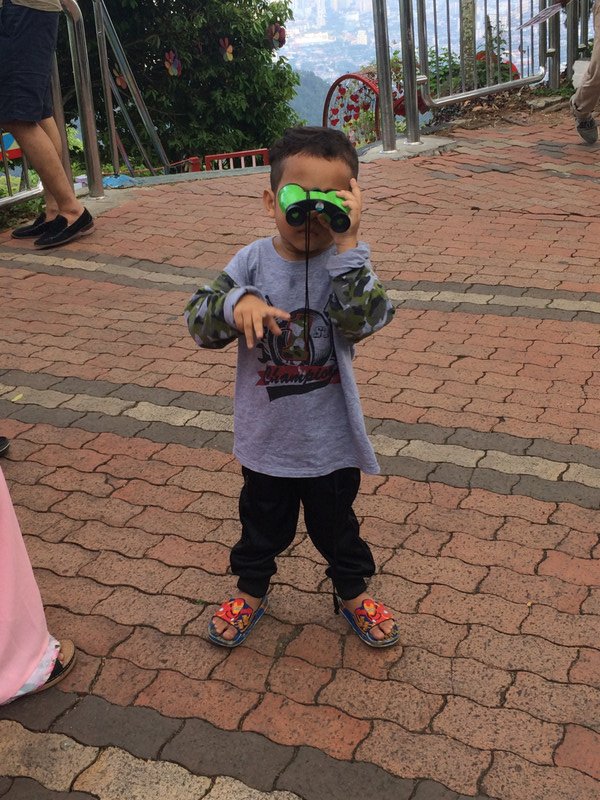 Boy with Binoculars on Penang Hill