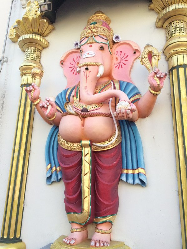 Lord Ganesh at Hindu temple in Georgetown