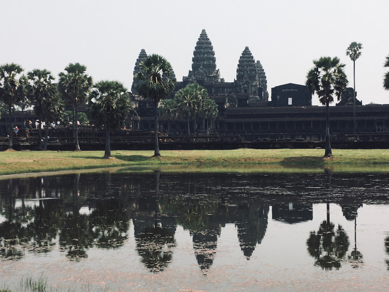 Angkor Wat - reflected in pool.