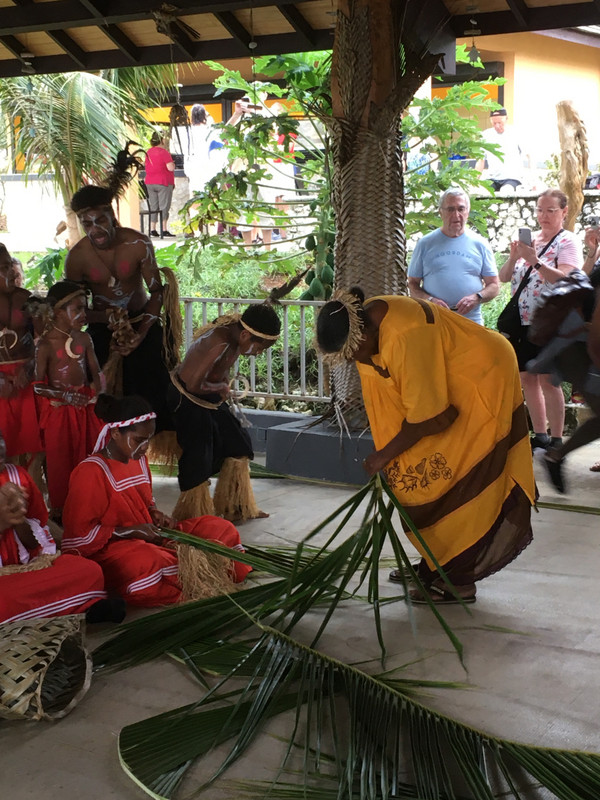 Easo - Mama stripping the Palm leaf to make basket & more!