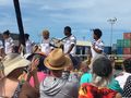 Lautoka, Fiji - Cramming 156 of us on this catamaran