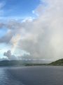 Rainbow as we leave Fiji