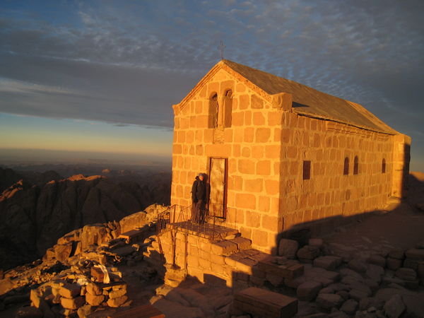 small chapel on top of Mt. Sinai