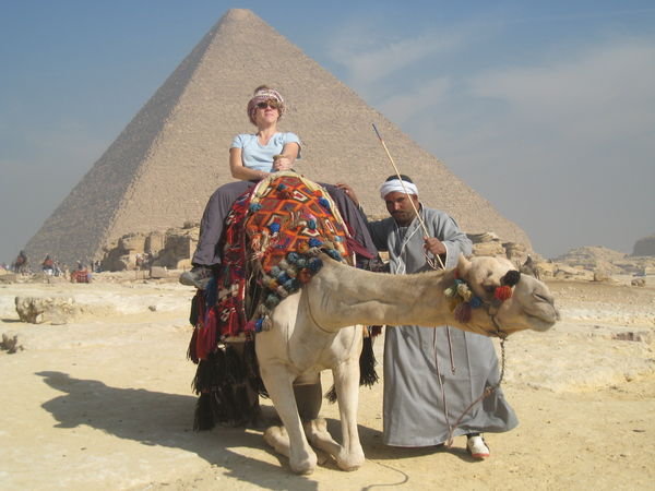 lean BACK when mounting a camel!
