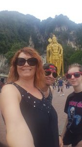 Before the ascent of 272 steps Batu Caves