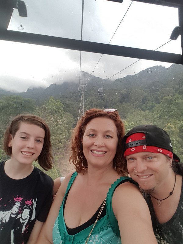 Going up in the cable car