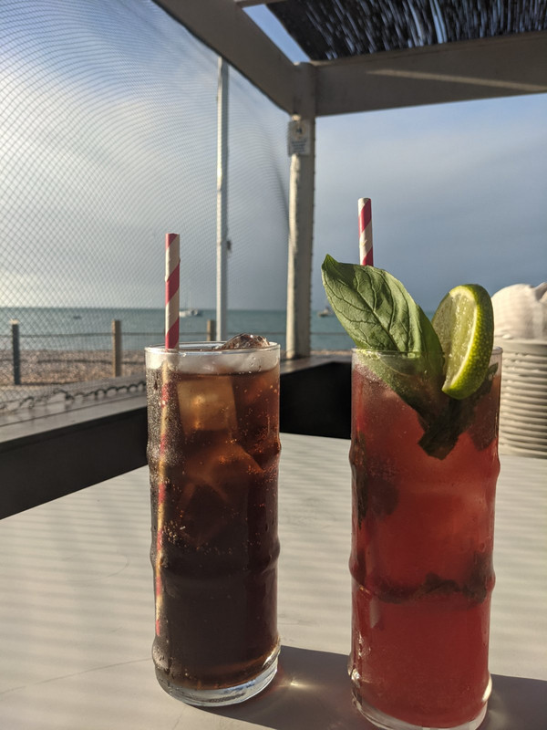 Cocktails by the ocean