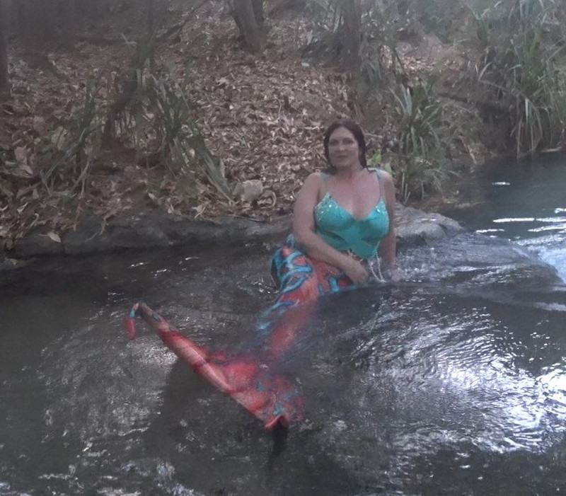 Mermaiding at Katherine Thermal Springs