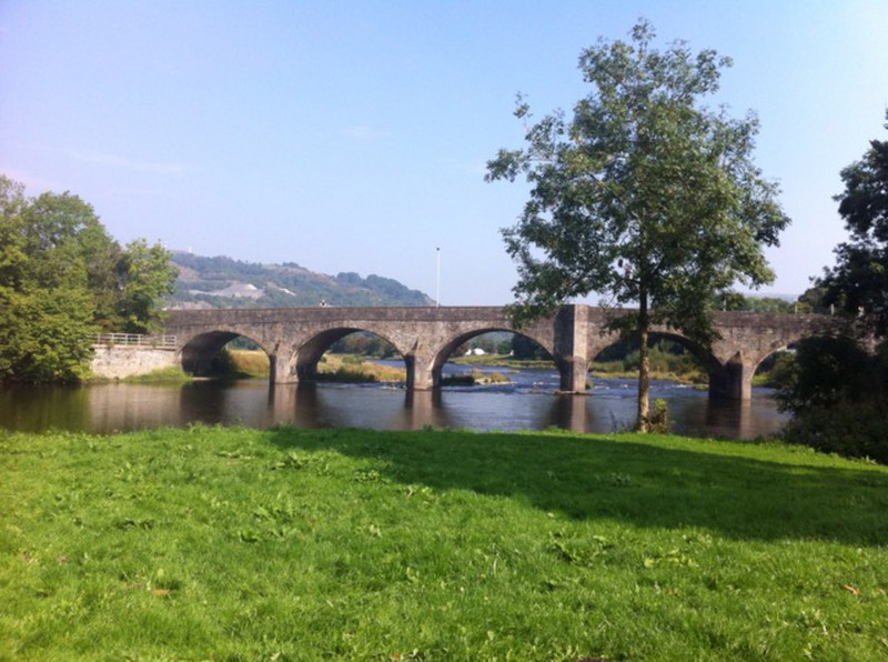 Builth Wells Bridge at lunchtime
