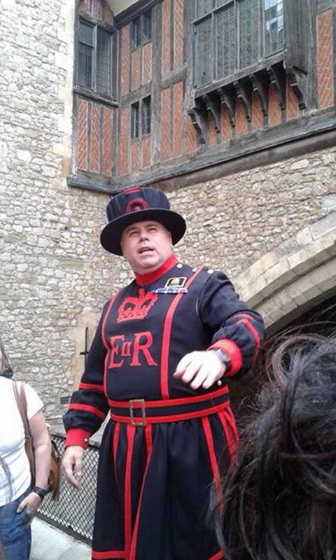 Our Yeoman Guide at the Tower of London