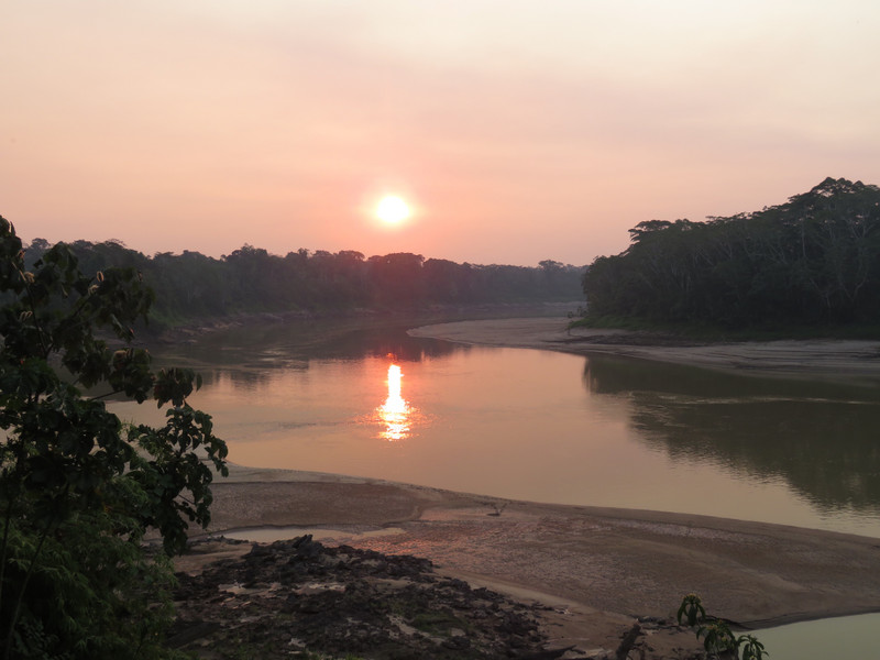 Sunset over the Tambopata River