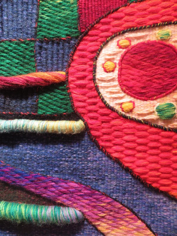 Detail of Maximo Laura weaving