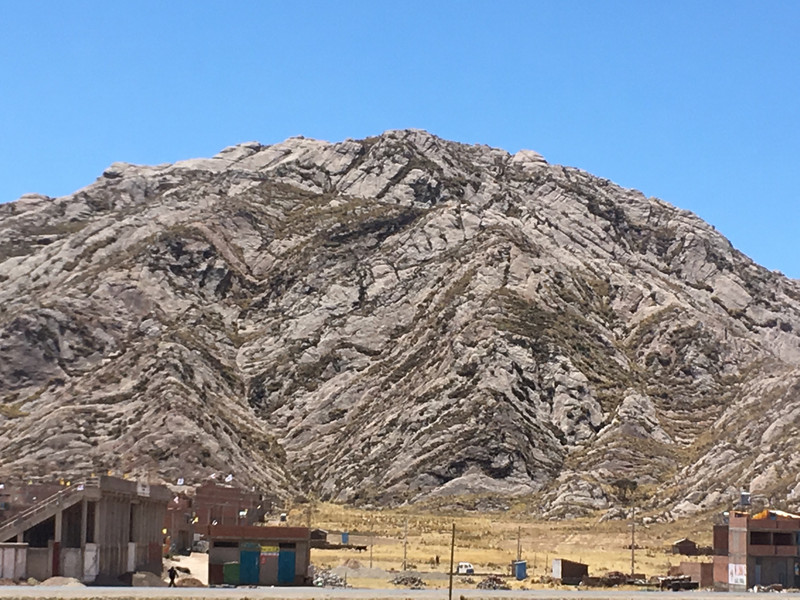 Rock formations at the Peru Bolivia border