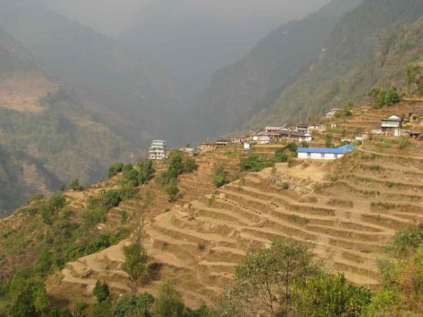 the mountainsides of Nepal