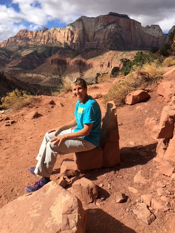 Watchman Trail...rock chair is perfect for Karen ?
