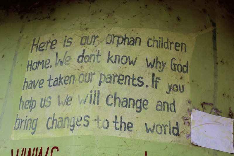 Message on the Road outside of Orphanage