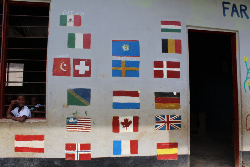 Flags representing the sponsor's country